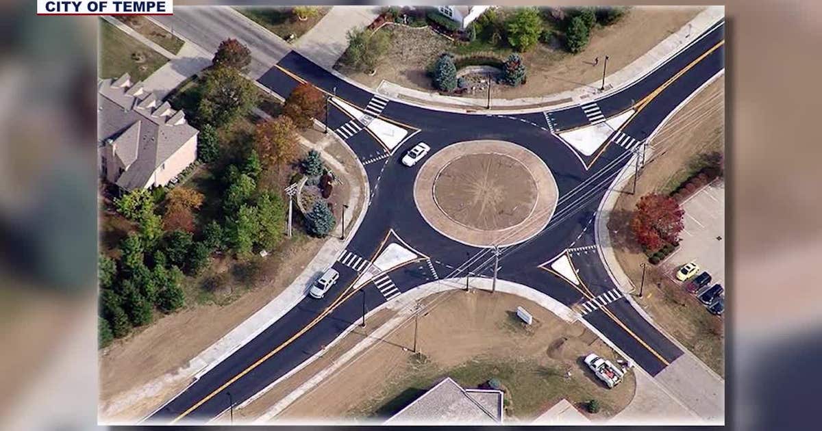 Phoenix Roundabout Road crews getting ready to add 2 new roundabouts in Tempe | FOX 10 Phoenix