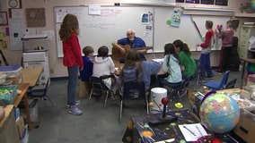 Students at East Valley school learning science topics during lunch break