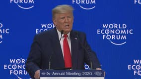 President Trump tells business leaders of 'spectacular' US economy at World Economic Forum