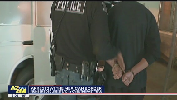 Arrests at Mexican border steadily declined over the past year