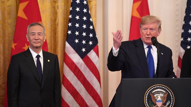 Trump says China trade deal delivers economic justice