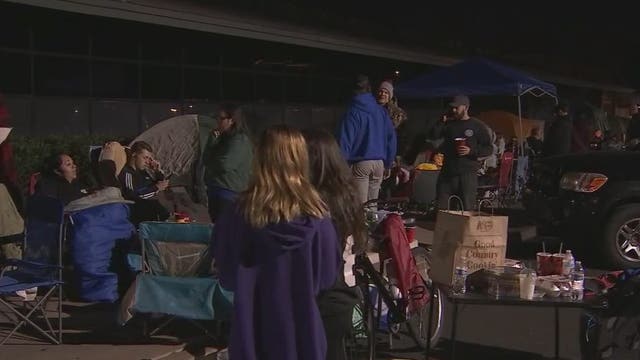 Families camp out at Sunnyslope High School in hopes of getting children enrolled