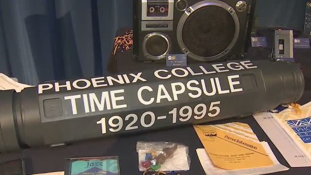 A trip back in time: Phoenix College celebrates 100th anniversary by opening time capsule