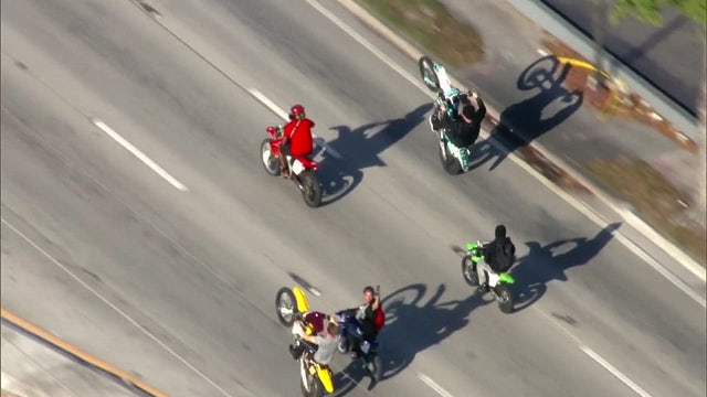 Motorcyclists, ATV riders hit South Florida streets for annual 'Wheels Up, Guns Down' protest on MLK Day