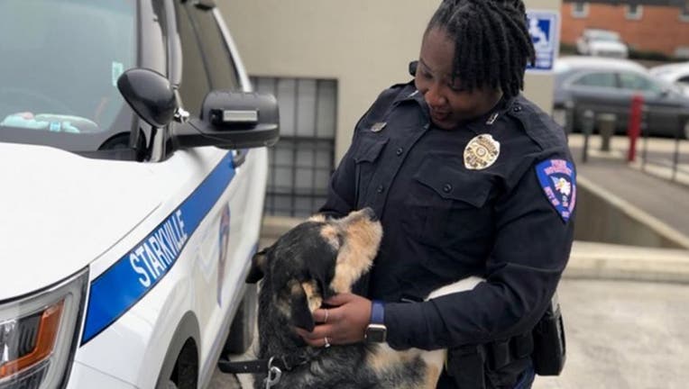 Starkville Community Relations Officer Angelica Colbert is one of the department's officers trying to build positive community relationships, while getting shelter dogs adopted through the Oktibbeha County Humane Society's 