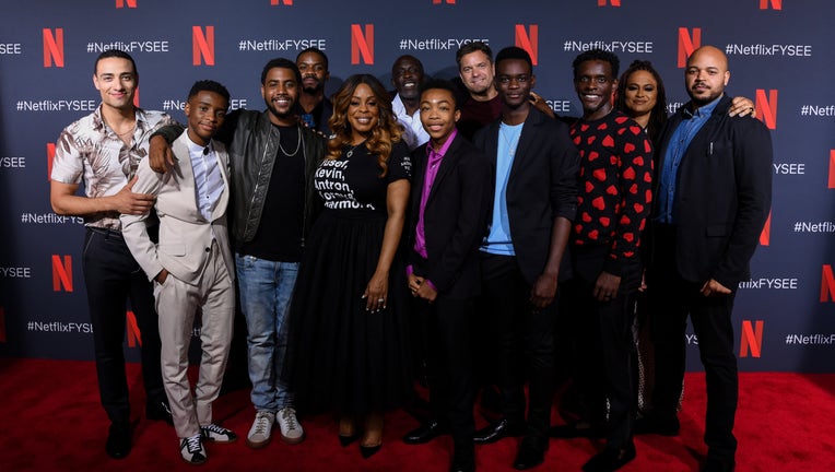 LOS ANGELES, CALIFORNIA - JUNE 09: Freddy Miyares, Michael K. Williams, Jovan Adepo, Jharrel Jerome, Caleel Harris, Niecy Nash, Asante Blackk, Chris Chalk, Justin Cunningham, Ethan Herisse, Ava DuVernay and Joshua Jackson attend Netflix'x FYSEE event for