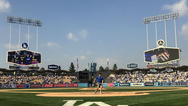 A view of the interior of Dodger Stadium after the Dodgers beat the Padres on opening day of the 2017 season April 3, 2017 with a score of 14-3 at Dodger Stadium in Chavez Ravine in Los Angeles, California. (Photo by Paul Chesne/Getty Images)