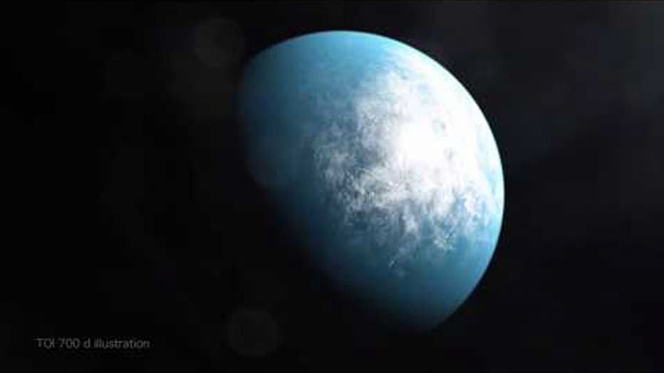 NASA's Transiting Exoplanet Survey Satellite (TESS) has discovered its first Earth-size planet in its star's habitable zone, the range of distances where conditions may be just right to allow the presence of liquid water on the surface. Scientists confirmed the find, called TOI 700 d, using NASA's Spitzer Space Telescope and have modeled the planet's potential environments to help inform future observations.