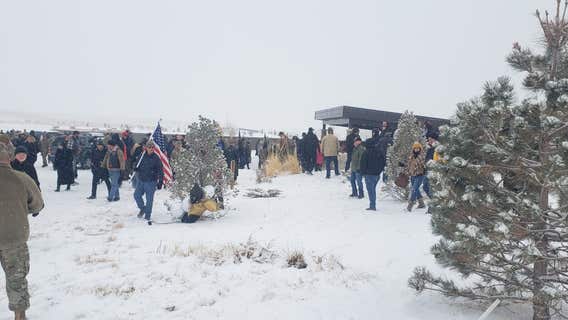 Colorado Air Force veteran's funeral draws hundreds of strangers in snowstorm