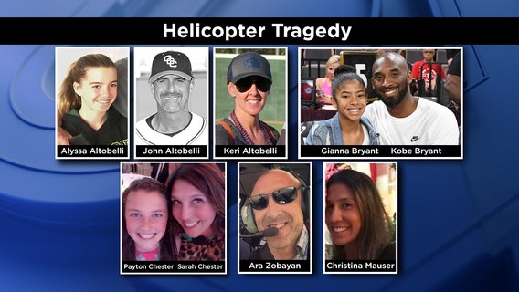 LA County coroner's office officially IDs remaining helicopter crash victims