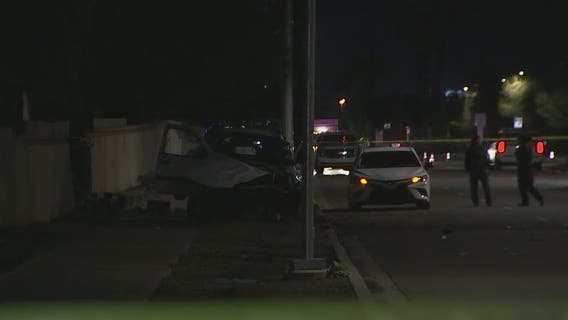 PD: Woman killed after vehicle hits wall, pole in Glendale