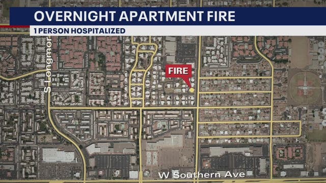 FD: 1 injured after fire at Mesa apartment