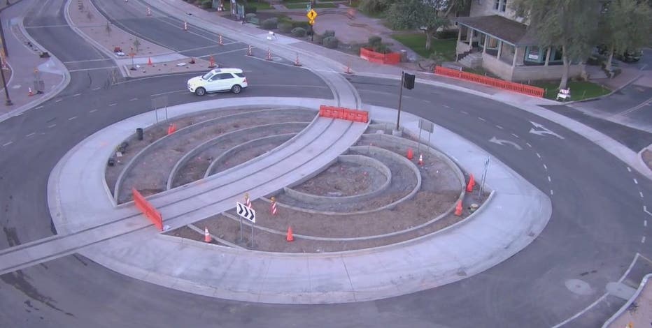 New roundabout opens in Tempe near Rio Salado Parkway and Ash