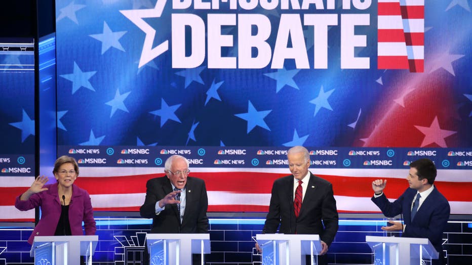 Democratic Presidential Candidates Debate In Las Vegas Ahead Of Nevada Caucuses