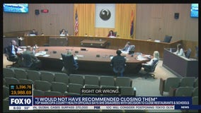 Maricopa County health official disagrees with decision to close restaurants, schools