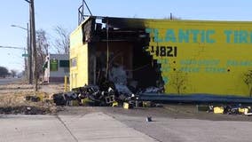 Drag racing vehicle loses control, crashes into building critically injuring 3