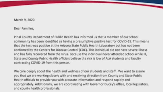 Parents react to Queen Creek student's coronavirus diagnosis