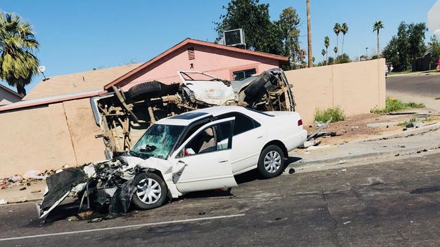 Three adults in serious condition after car accident in Phoenix