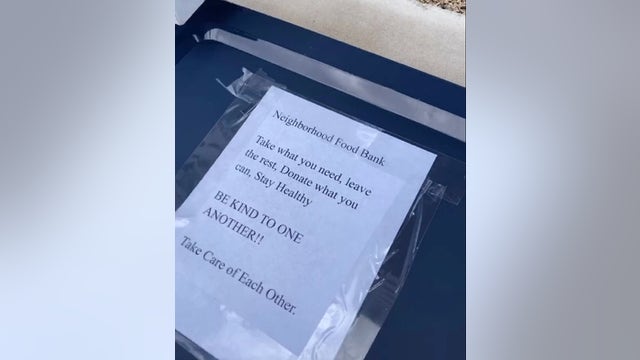 East Valley neighborhood uses food boxes to donate items for community