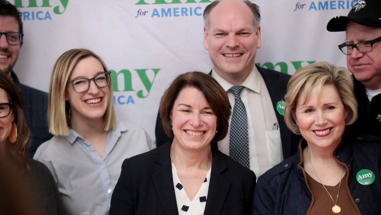 Democratic Presidential Candidate Sen. Amy Klobuchar Campaigns In Iowa Ahead Of State's Caucus