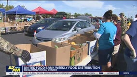 United Food Bank's weekly food distribution underway at Mesa Convention Center