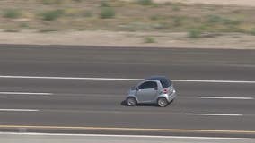 Smart car driver arrested after leading police on pursuit along I-10 in Phoenix area