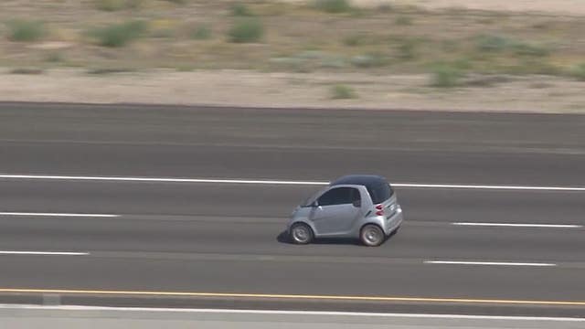 Smart car driver arrested after leading police on pursuit along I-10 in Phoenix area