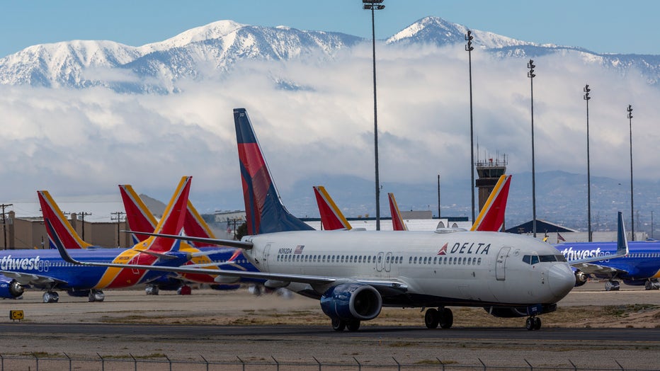 Airlines Park Planes In Southern California Due To Coronavirus Slowdown