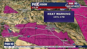 National Weather Service issues excessive heat warning for 7 Arizona counties