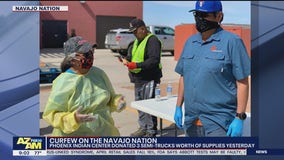 Phoenix Indian Center donates 3 semi-trucks worth of supplies to Navajo Nation before weekend curfew