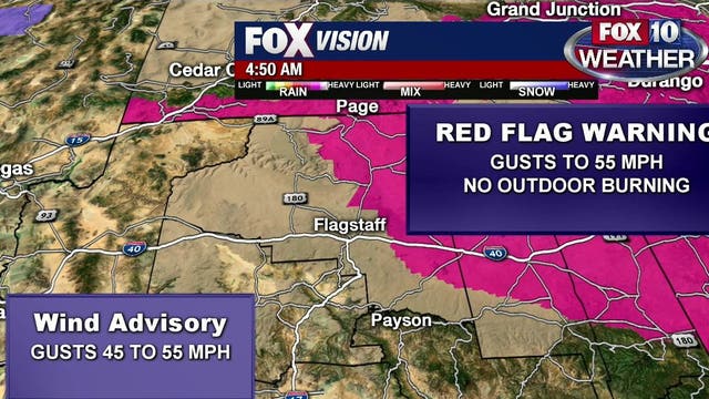 NWS: 'Hold on to your hats!' Wind advisories, red flag warnings in effect for northern Arizona