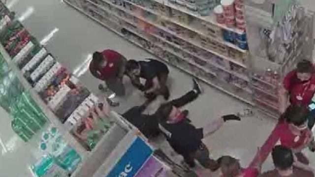 Caught on camera: Fight breaks out at Target after customers refuse to wear facial covering