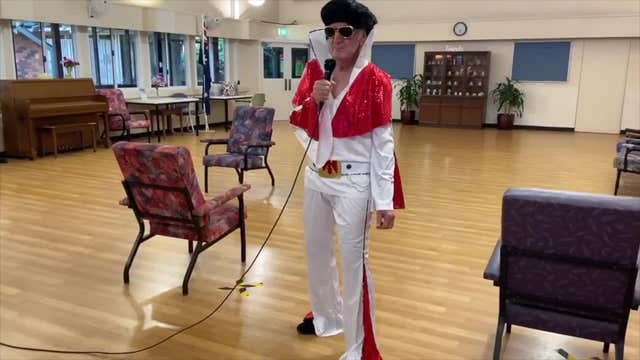 Elderly ‘Elvis’ performs to lighten mood at Australia retirement home