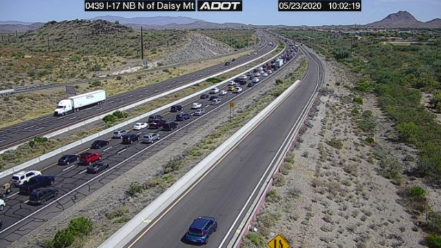 Traffic delays caused by Memorial Day weekend travelers in Arizona