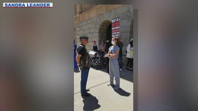 Nurse known for role in anti-lockdown counterprotest raising money for Navajo Nation