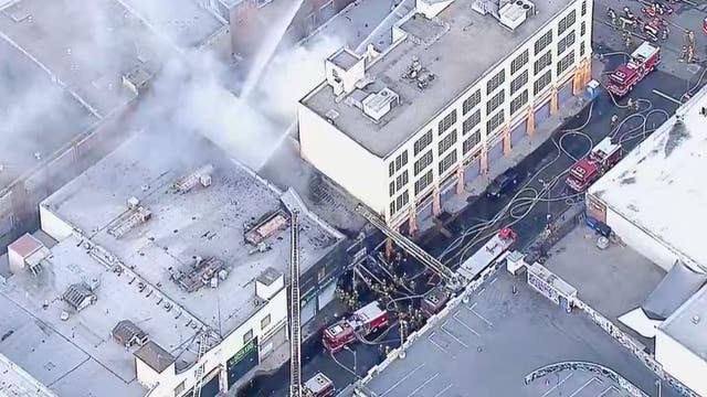 Multiple firefighters injured as DTLA building explodes into flames