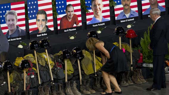 Gov. Ducey orders flags lowered to half-staff in honor of Granite Mountain Hotshots