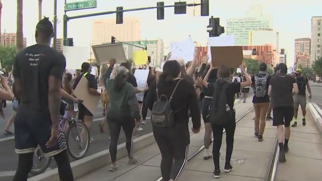 Protesters take different route during Thursday's protest over George Floyd's death