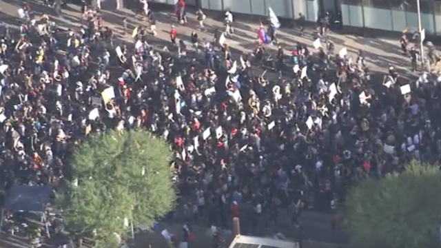 In 10th evening of Phoenix protests, no arrests for 6th time