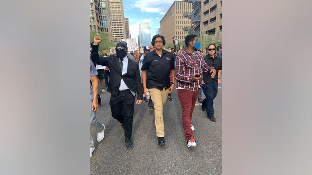 Phoenix Police Chief Jeri Williams among ranks of protesters in Downtown Phoenix