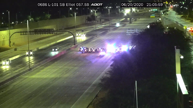 Hit-and-run suspect flees, briefly chased by officers before surrendering on Loop 101