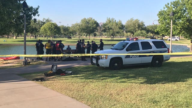 Phoenix rescue crews searching for man who went missing in a lake in Steele Indian School Park