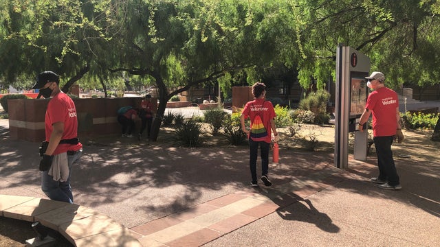 State Farm employees volunteer to clean up Downtown Phoenix after protests