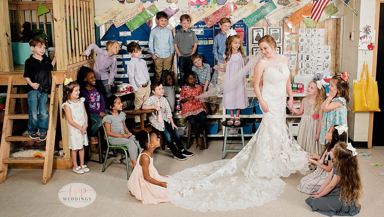 Bride and Students