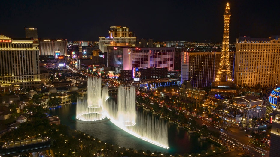 The Strip and Bellisario Fountains, Las Vegas