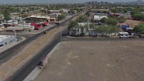 South Phoenix light rail extension construction underway along Central Avenue