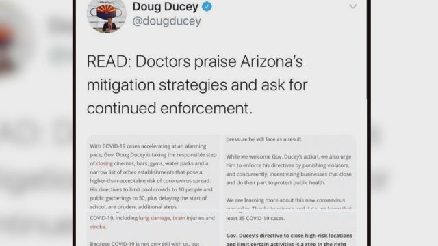 Arizona doctor fears closing and reopening trend if COVID-19 spread isn't slowed