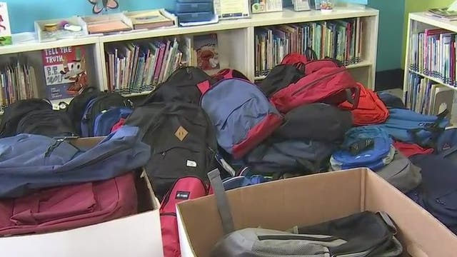 Valleywise Health gives away backpacks filled with school supplies to Maricopa County families