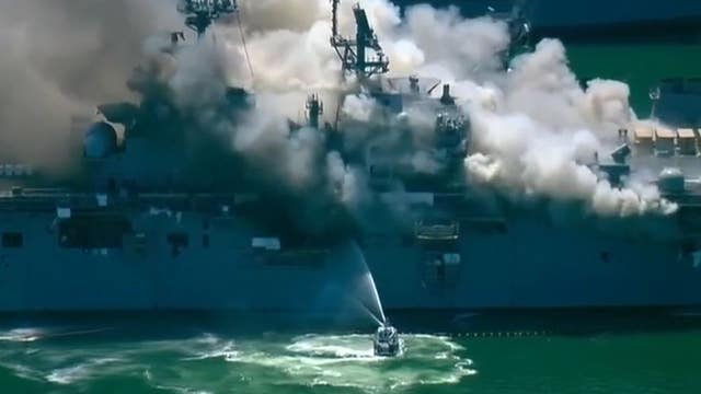 18 people injured in fire aboard ship at Naval Base San Diego