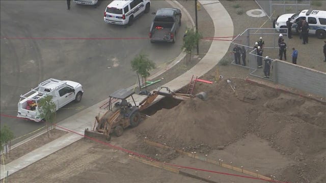 Phoenix FD: Body recovery operation underway after trench collapses, trapping two workers